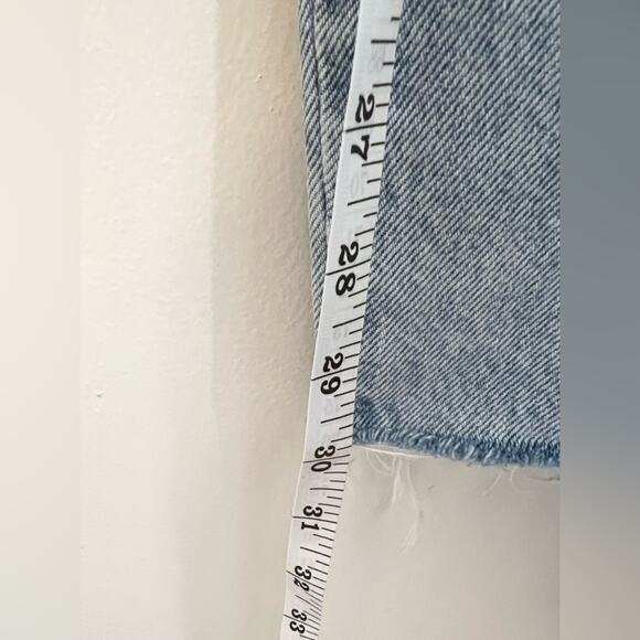 Agolde Criss Cross Blue Wash High Rise Distressed Straight Leg Jeans 26 spring - Picture 7 of 11